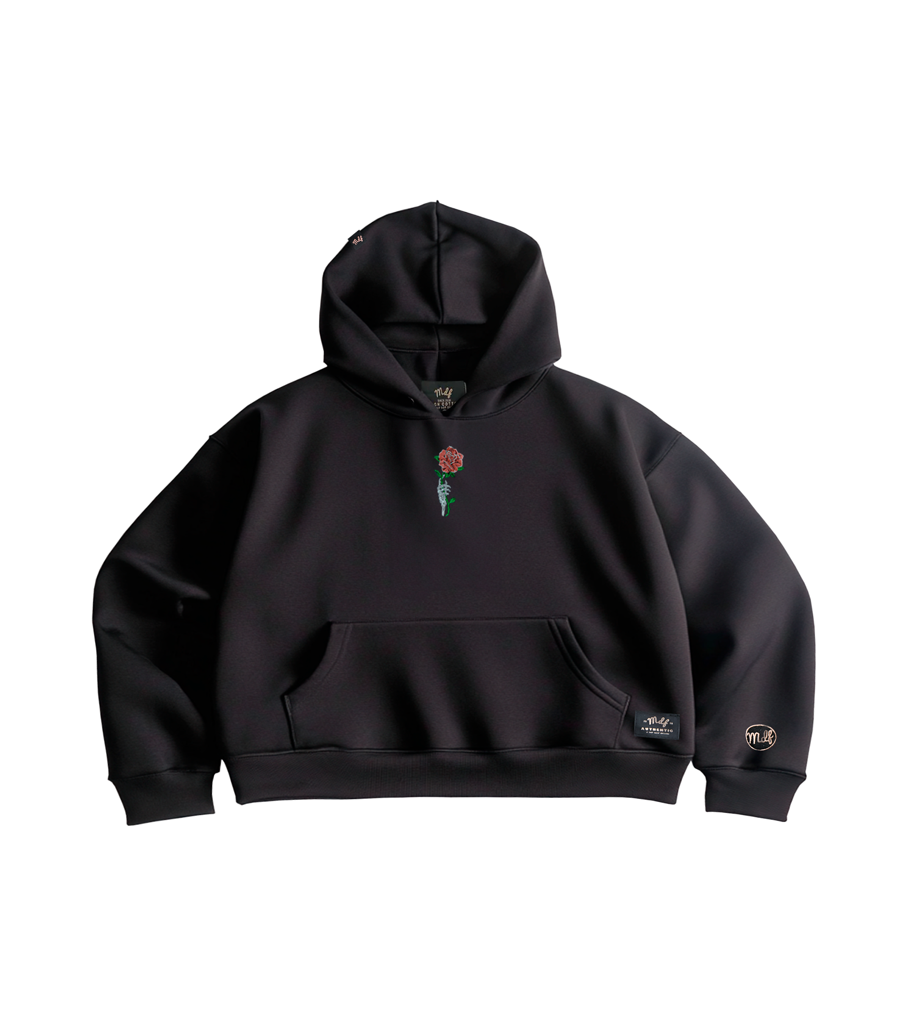 MDF® Polerón Boxy Fit BLACK CLAVEL🥀