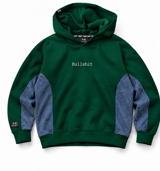 Polerón Boxy Denim MDF® X Serendipas® Bullshit