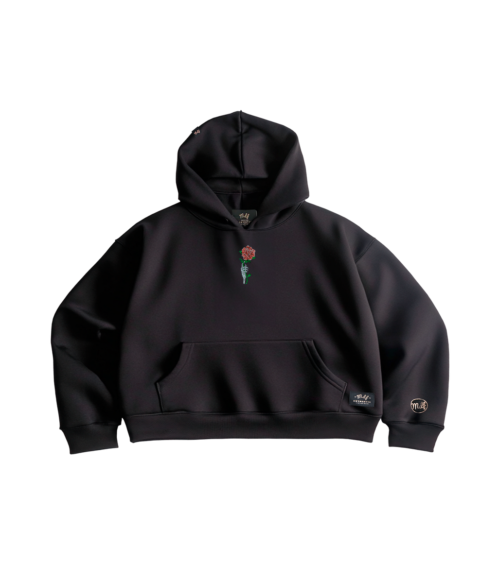 MDF® Polerón Boxy Fit BLACK CLAVEL🥀