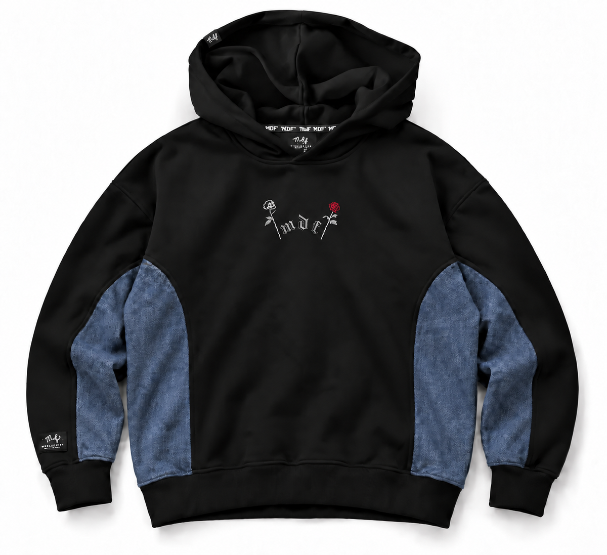 Polerón Boxy Denim MDF® X Serendipas® Skull Clavel Minimal