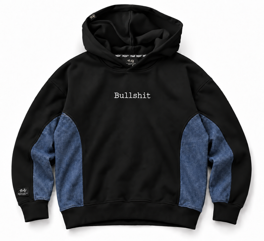 Polerón Boxy Denim MDF® X Serendipas® Bullshit