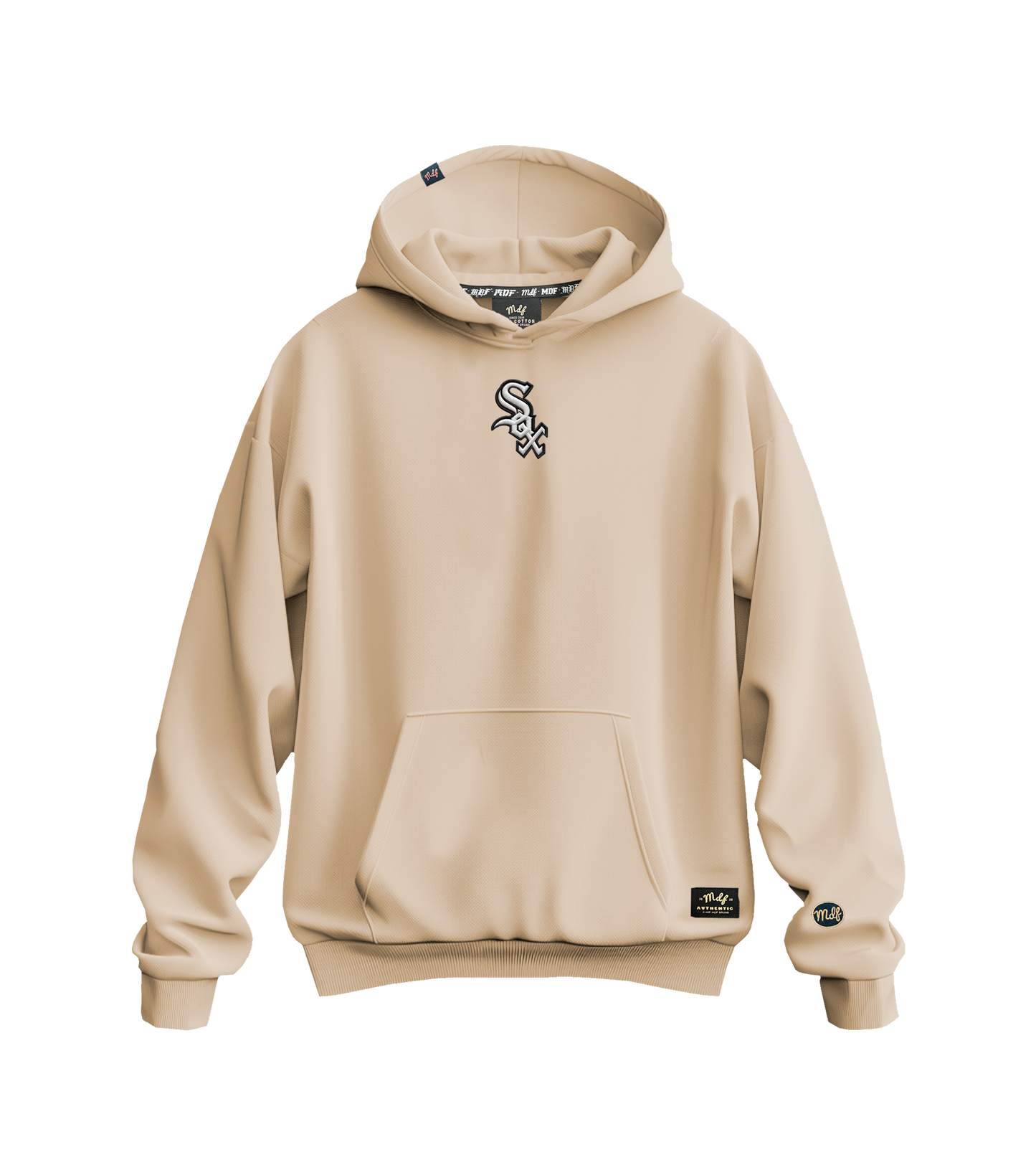 Polerón Oversize Hip Hop Streetwear - MDF® ORIGINAL CHICAGO WHITE CITY