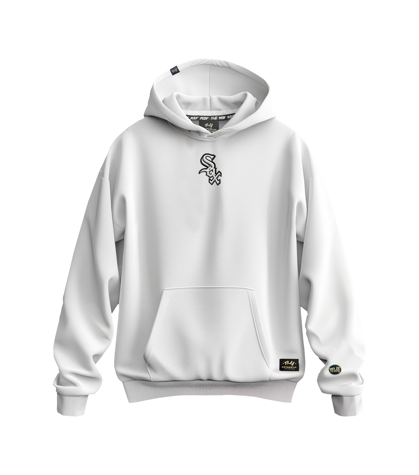 Polerón Oversize Hip Hop Streetwear - MDF® ORIGINAL CHICAGO WHITE CITY