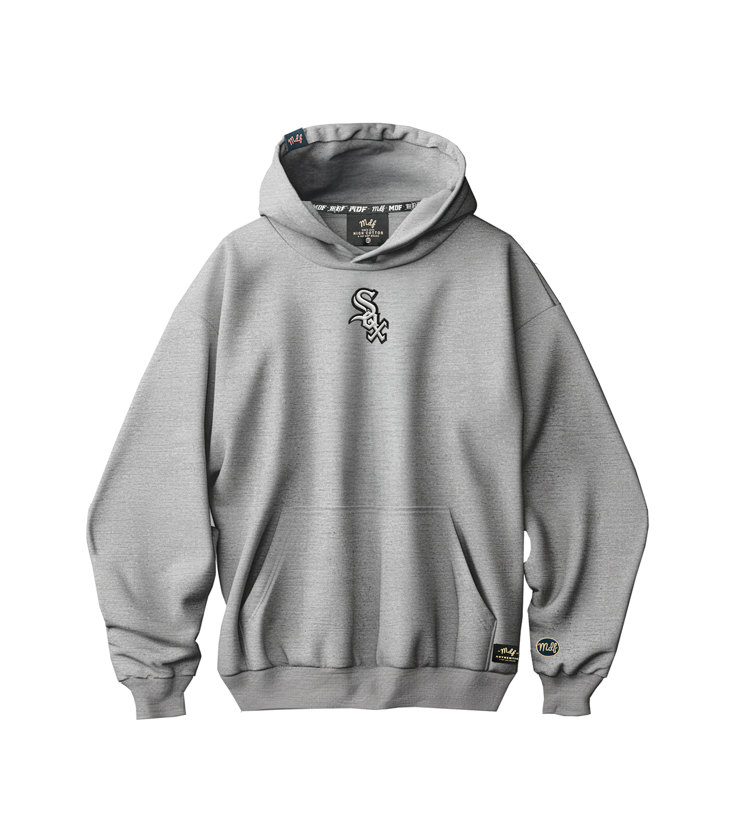 Polerón Oversize Hip Hop Streetwear - MDF® ORIGINAL CHICAGO WHITE CITY
