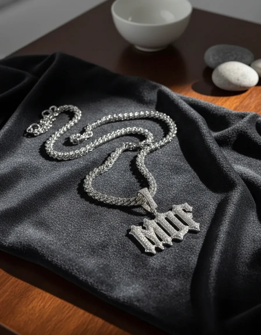 MADAFAKA White Gold Moissanita Chain