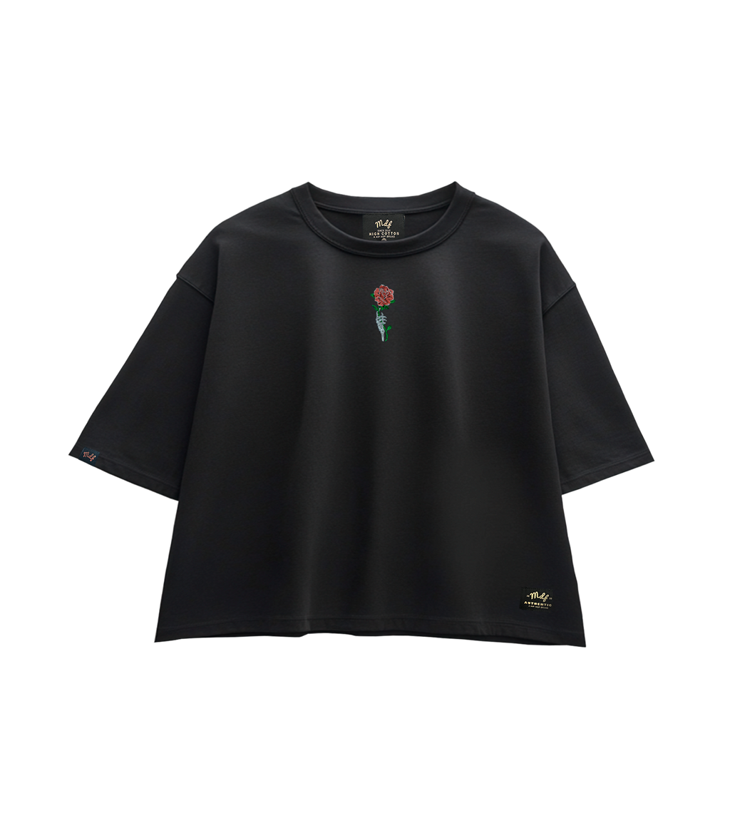 MDF® Polera Boxy Fit BLACK CLAVEL🥀