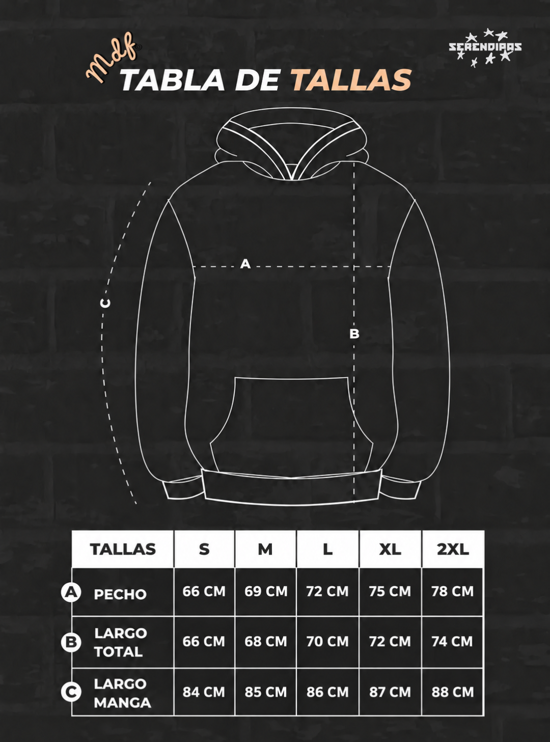 Polerón Boxy Denim MDF® X Serendipas® Original Collab
